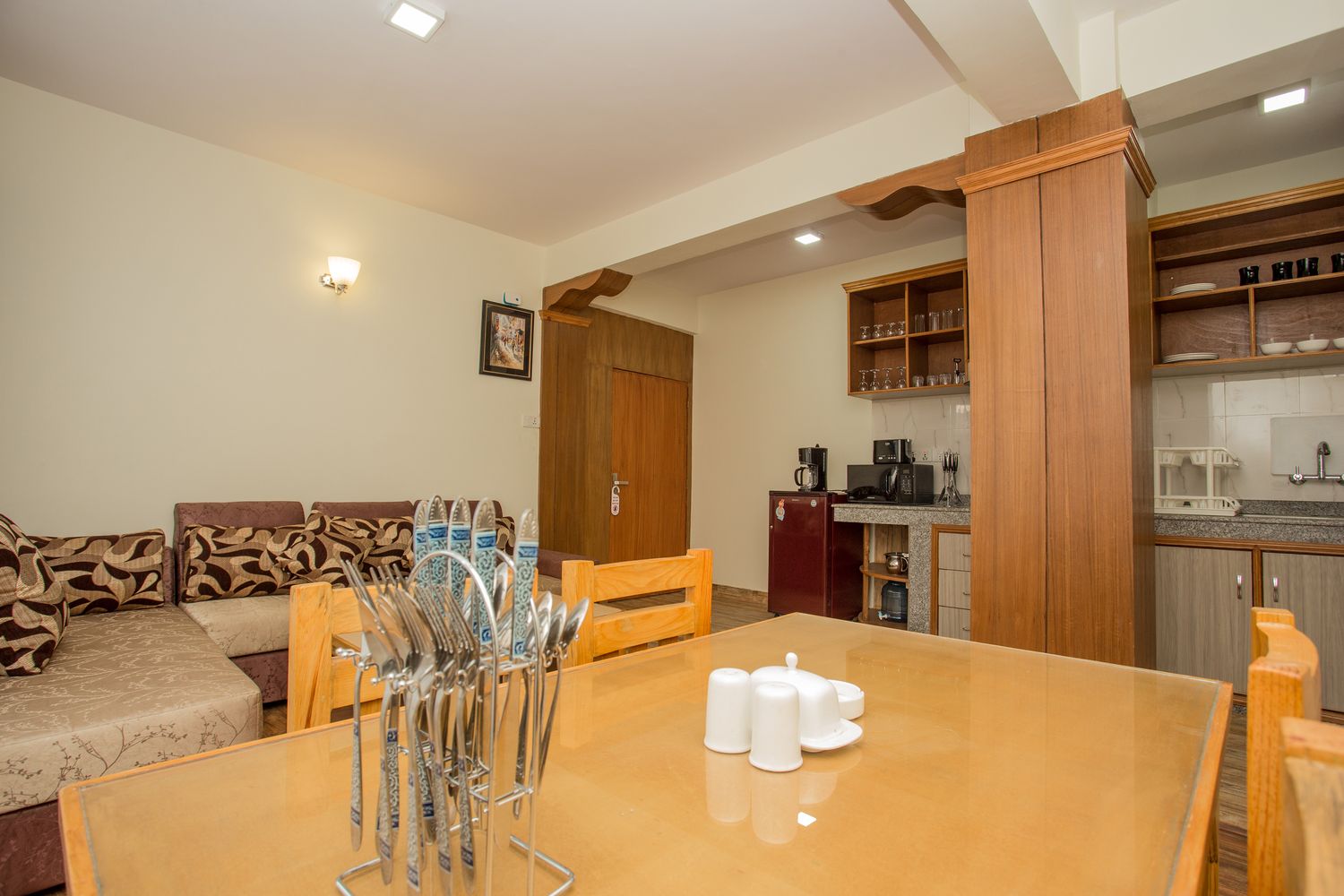 Ama Dablam Suite — open-plan living, dining and kitchen