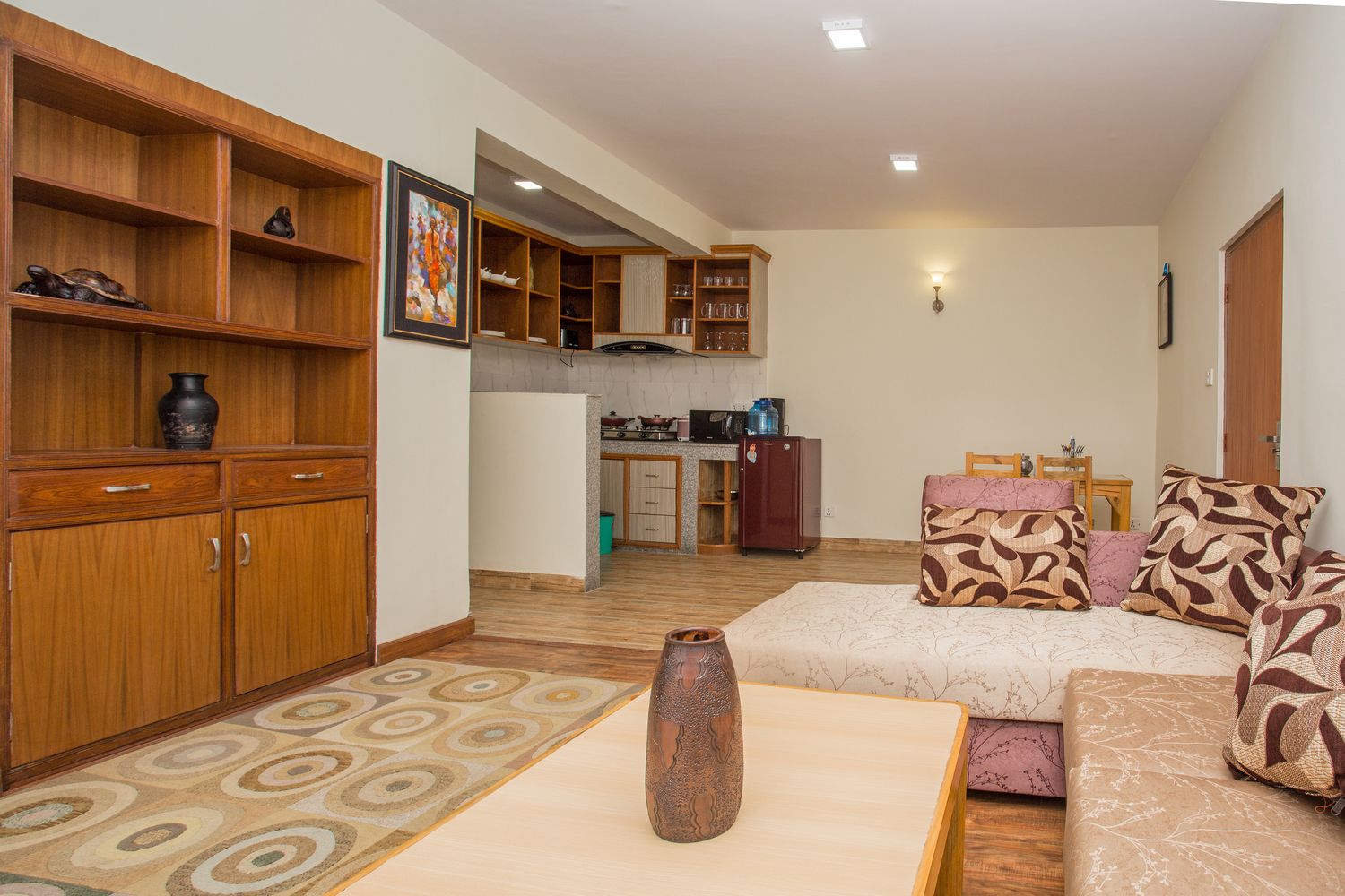 Annapurna Suite — open-plan living and kitchen