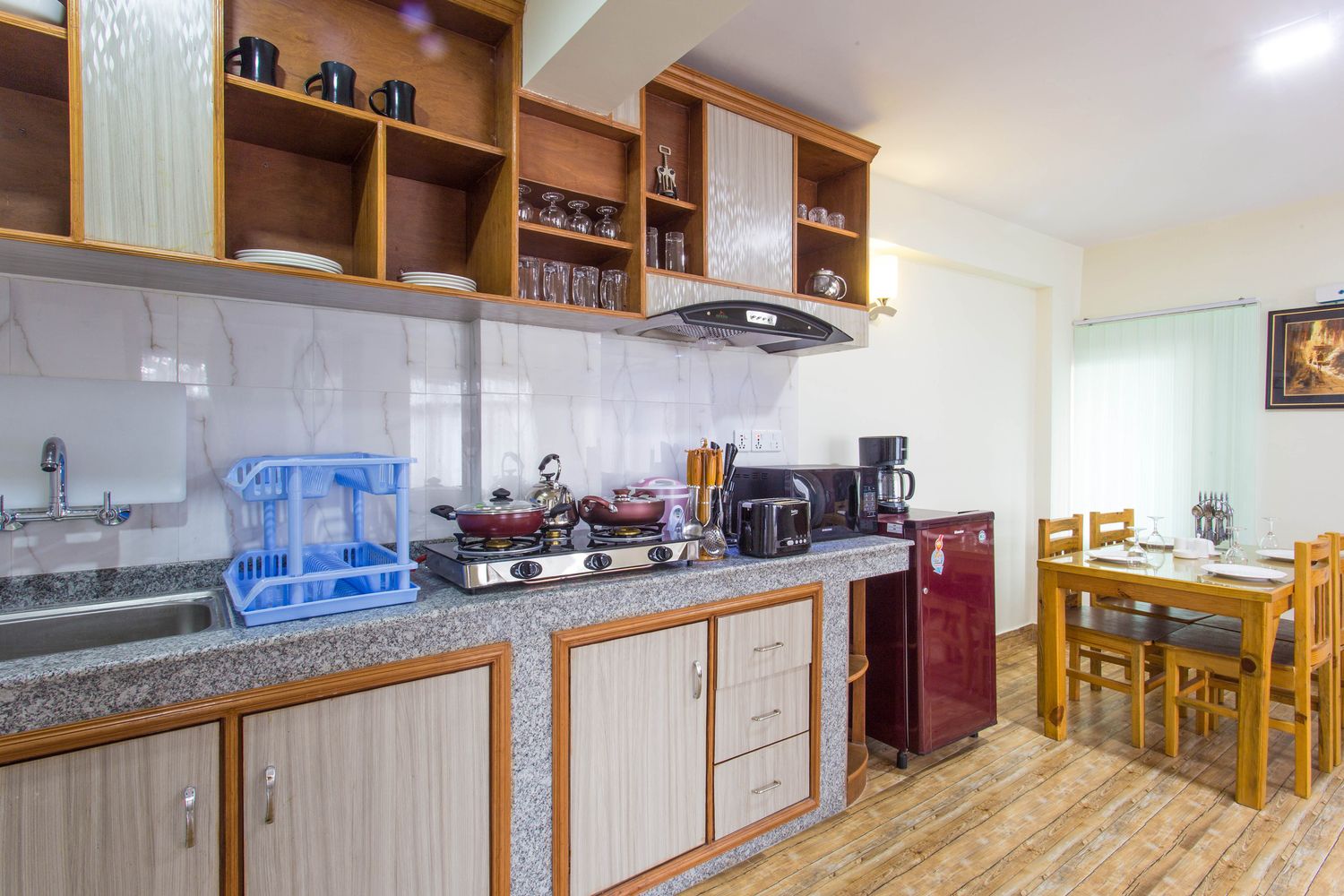 Kanchenjunga Suite — fully equipped kitchenette